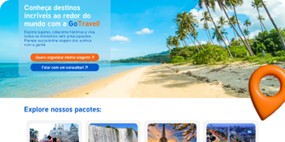 GoTravel: Página de captura focada em conversão